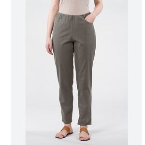 Oska Pull-on‎ steel Gray Pants Cotton Blend Lagenlook women 8/10 214